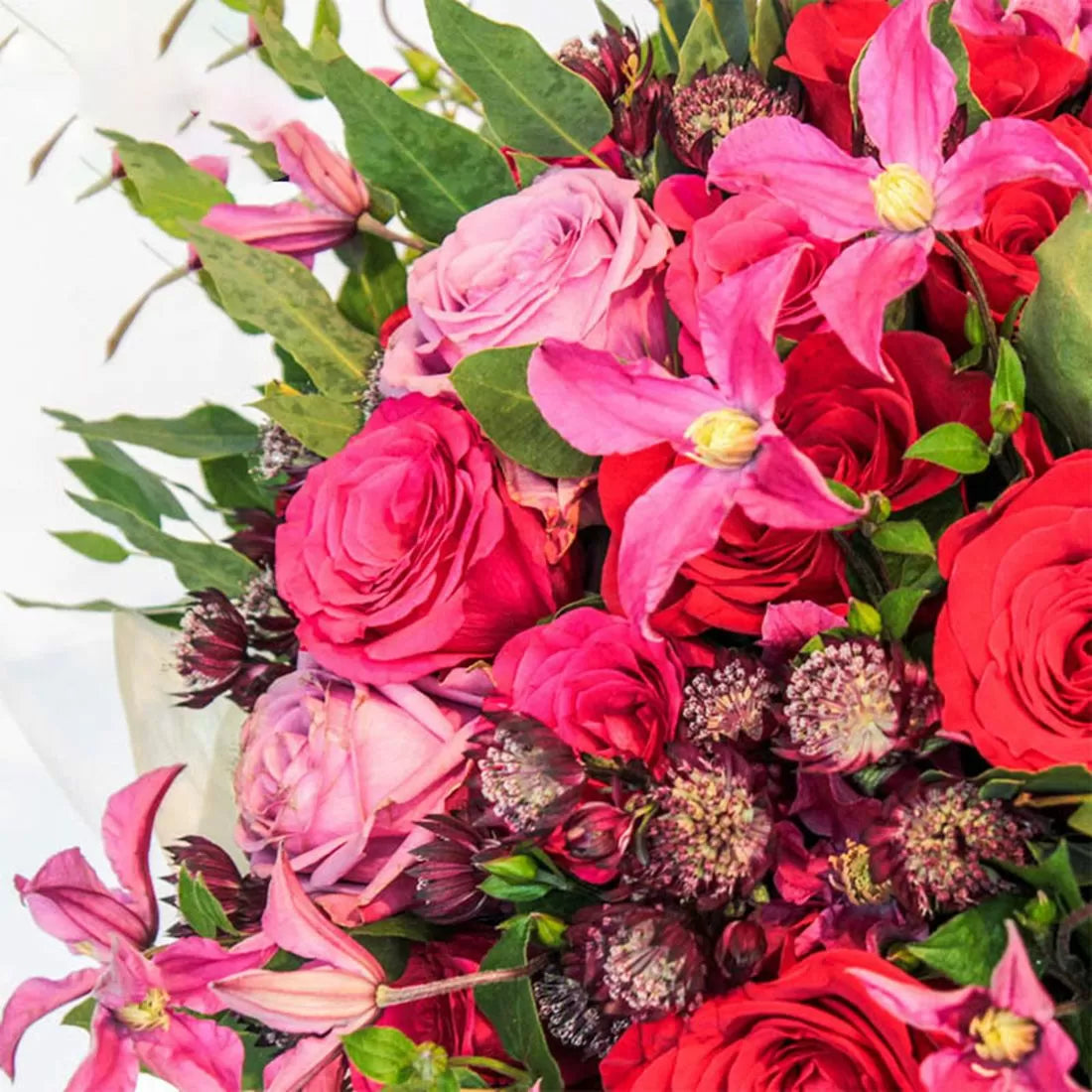 Clematis and Rose Bouquet