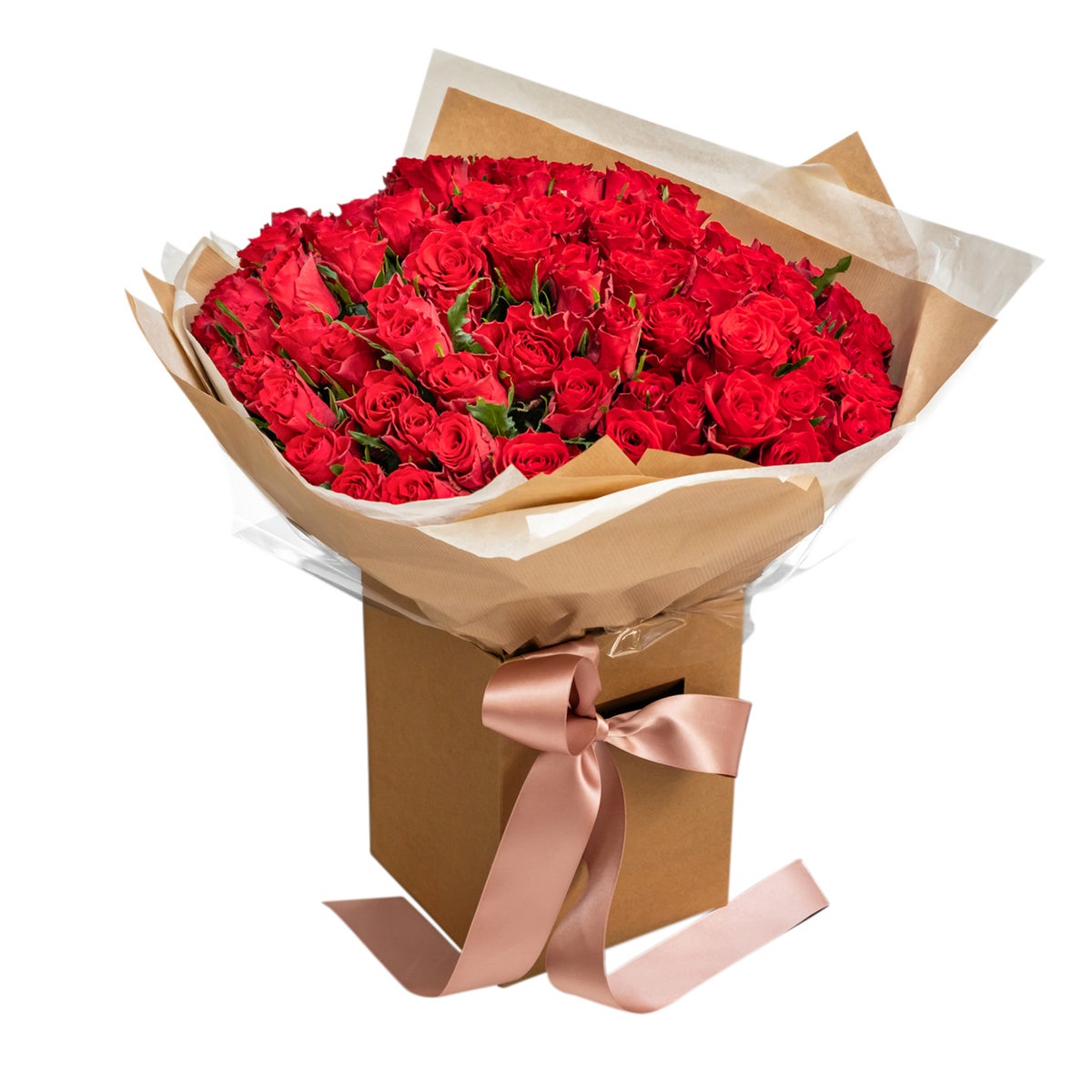 101 Hand-Tied Red Roses Bouquet