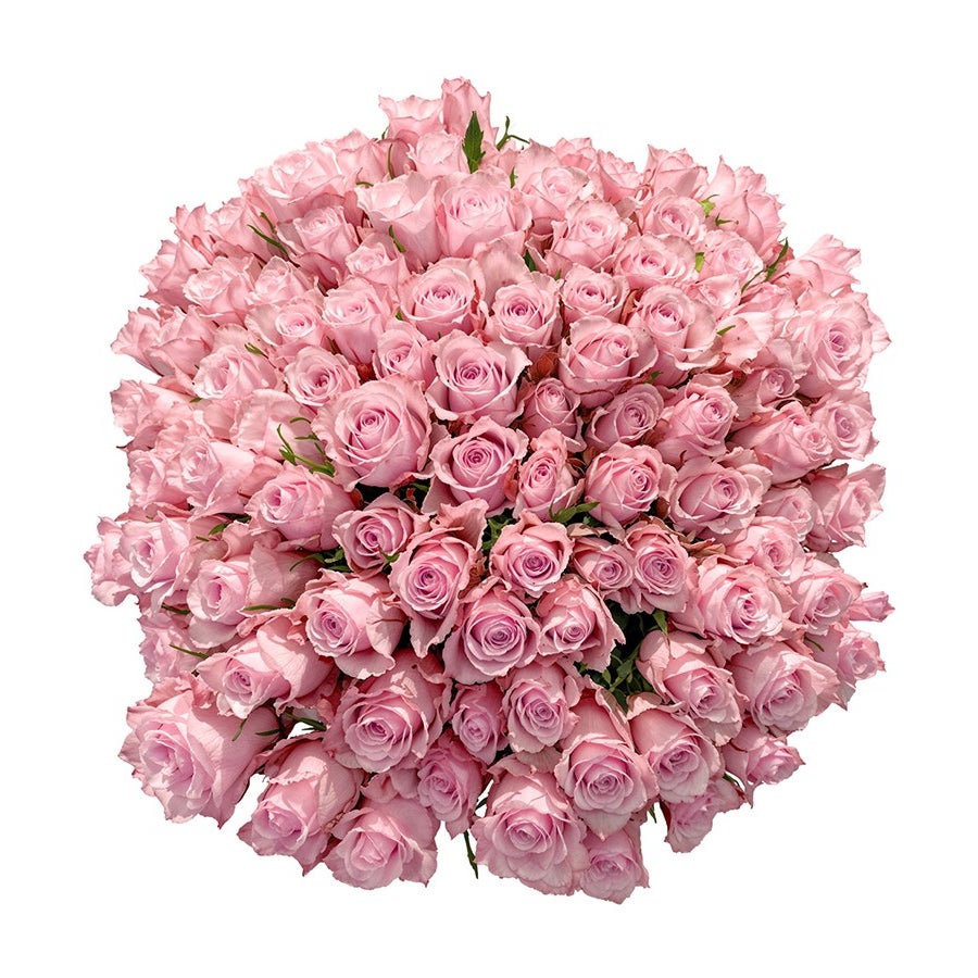 101 Hand-Tied Pink Roses Bouquet