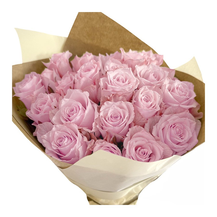 24 Hand-Tied Pink Roses Bouquet